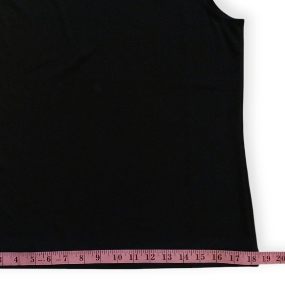 ADDITIONS BY CHICO'S WOMEN'S SLEEVELESS BLACK  TANK TOP. SIZE 2 - Picture 9 of 10